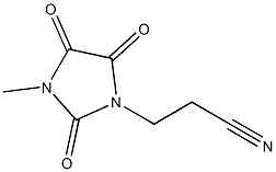 3-(3-methyl-2,4,5-trioxoimidazolidin-1-yl)propanenitrile Struktur