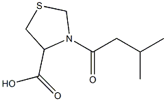 3-(3-methylbutanoyl)-1,3-thiazolidine-4-carboxylic acid Struktur