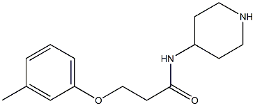 3-(3-methylphenoxy)-N-(piperidin-4-yl)propanamide Struktur