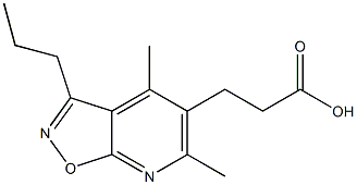 3-(4,6-dimethyl-3-propylisoxazolo[5,4-b]pyridin-5-yl)propanoic acid Struktur