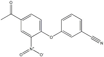 3-(4-acetyl-2-nitrophenoxy)benzonitrile Struktur