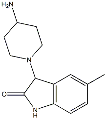 3-(4-aminopiperidin-1-yl)-5-methyl-2,3-dihydro-1H-indol-2-one Struktur