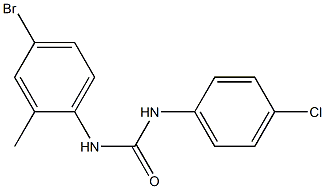 3-(4-bromo-2-methylphenyl)-1-(4-chlorophenyl)urea Struktur