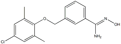 3-(4-chloro-2,6-dimethylphenoxymethyl)-N'-hydroxybenzene-1-carboximidamide Struktur