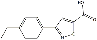 3-(4-ethylphenyl)-1,2-oxazole-5-carboxylic acid Struktur