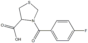 3-(4-fluorobenzoyl)-1,3-thiazolidine-4-carboxylic acid Struktur