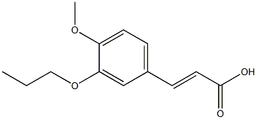 3-(4-methoxy-3-propoxyphenyl)prop-2-enoic acid Struktur