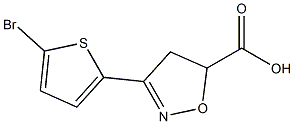 3-(5-bromothiophen-2-yl)-4,5-dihydro-1,2-oxazole-5-carboxylic acid Struktur