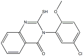 3-(5-chloro-2-methoxyphenyl)-2-sulfanyl-3,4-dihydroquinazolin-4-one Struktur