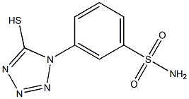 3-(5-sulfanyl-1H-1,2,3,4-tetrazol-1-yl)benzene-1-sulfonamide Struktur