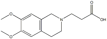 3-(6,7-dimethoxy-1,2,3,4-tetrahydroisoquinolin-2-yl)propanoic acid Struktur