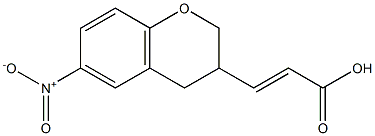 3-(6-nitro-3,4-dihydro-2H-chromen-3-yl)acrylic acid Struktur