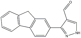 3-(9H-fluoren-2-yl)-1H-pyrazole-4-carbaldehyde Struktur