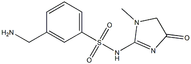 3-(aminomethyl)-N-(1-methyl-4-oxo-4,5-dihydro-1H-imidazol-2-yl)benzene-1-sulfonamide Struktur