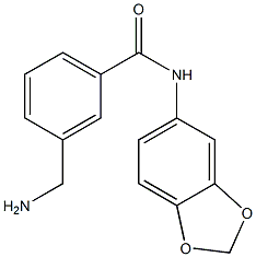 3-(aminomethyl)-N-(2H-1,3-benzodioxol-5-yl)benzamide Struktur