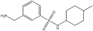 3-(aminomethyl)-N-(4-methylcyclohexyl)benzenesulfonamide Struktur