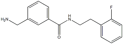 3-(aminomethyl)-N-[2-(2-fluorophenyl)ethyl]benzamide Struktur