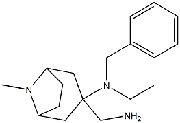 3-(aminomethyl)-N-benzyl-N-ethyl-8-methyl-8-azabicyclo[3.2.1]octan-3-amine Struktur