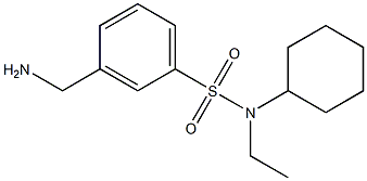 3-(aminomethyl)-N-cyclohexyl-N-ethylbenzenesulfonamide Struktur