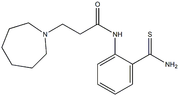 3-(azepan-1-yl)-N-(2-carbamothioylphenyl)propanamide Struktur