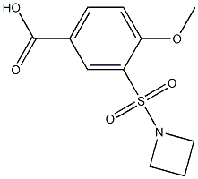 3-(azetidin-1-ylsulfonyl)-4-methoxybenzoic acid Struktur