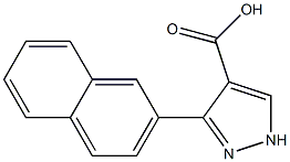 3-(naphthalen-2-yl)-1H-pyrazole-4-carboxylic acid Struktur