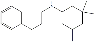 3,3,5-trimethyl-N-(3-phenylpropyl)cyclohexan-1-amine Struktur