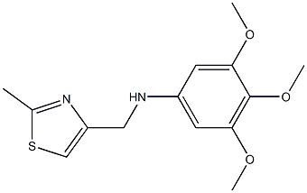 3,4,5-trimethoxy-N-[(2-methyl-1,3-thiazol-4-yl)methyl]aniline Struktur