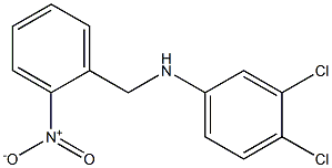 3,4-dichloro-N-[(2-nitrophenyl)methyl]aniline Struktur