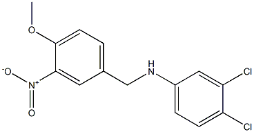 3,4-dichloro-N-[(4-methoxy-3-nitrophenyl)methyl]aniline Struktur