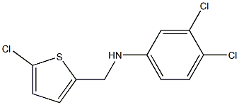 3,4-dichloro-N-[(5-chlorothiophen-2-yl)methyl]aniline Struktur