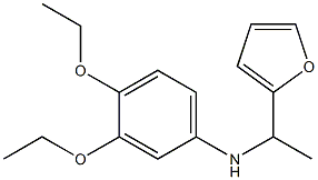 3,4-diethoxy-N-[1-(furan-2-yl)ethyl]aniline Struktur