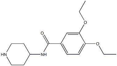 3,4-diethoxy-N-piperidin-4-ylbenzamide Struktur