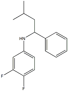 3,4-difluoro-N-(3-methyl-1-phenylbutyl)aniline Struktur