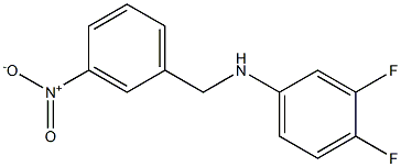 3,4-difluoro-N-[(3-nitrophenyl)methyl]aniline Struktur