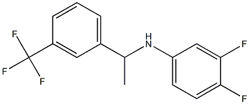 3,4-difluoro-N-{1-[3-(trifluoromethyl)phenyl]ethyl}aniline Struktur