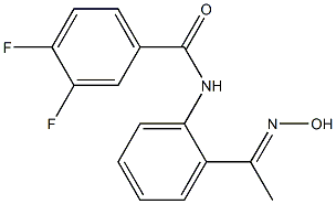 3,4-difluoro-N-{2-[(1E)-N-hydroxyethanimidoyl]phenyl}benzamide Struktur