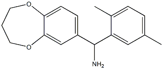 3,4-dihydro-2H-1,5-benzodioxepin-7-yl(2,5-dimethylphenyl)methanamine Struktur