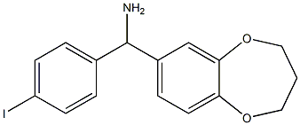 3,4-dihydro-2H-1,5-benzodioxepin-7-yl(4-iodophenyl)methanamine Struktur