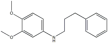 3,4-dimethoxy-N-(3-phenylpropyl)aniline Struktur