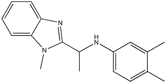 3,4-dimethyl-N-[1-(1-methyl-1H-1,3-benzodiazol-2-yl)ethyl]aniline Struktur