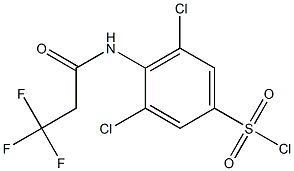 3,5-dichloro-4-(3,3,3-trifluoropropanamido)benzene-1-sulfonyl chloride Struktur