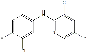 3,5-dichloro-N-(3-chloro-4-fluorophenyl)pyridin-2-amine Struktur