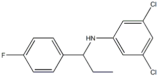 3,5-dichloro-N-[1-(4-fluorophenyl)propyl]aniline Struktur