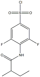 3,5-difluoro-4-(2-methylbutanamido)benzene-1-sulfonyl chloride Struktur