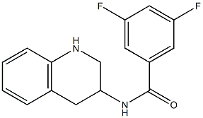 3,5-difluoro-N-(1,2,3,4-tetrahydroquinolin-3-yl)benzamide Struktur