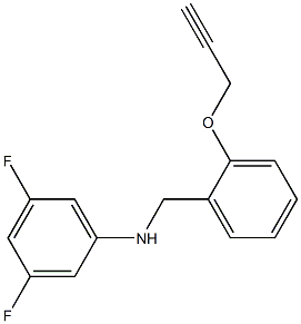 3,5-difluoro-N-{[2-(prop-2-yn-1-yloxy)phenyl]methyl}aniline Struktur