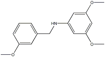 3,5-dimethoxy-N-[(3-methoxyphenyl)methyl]aniline Struktur