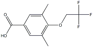 3,5-dimethyl-4-(2,2,2-trifluoroethoxy)benzoic acid Struktur