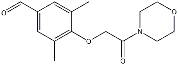 3,5-dimethyl-4-[2-(morpholin-4-yl)-2-oxoethoxy]benzaldehyde Struktur